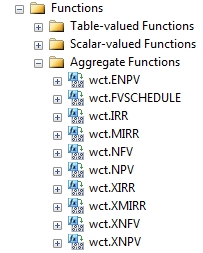 SQL Server financial functions - aggregates