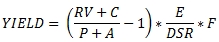 XLeratorDB formula for YIELD function for SQL Server