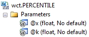 XLeratorDB syntax for PERCENTILE function for SQL Server