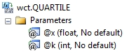 XLeratorDB syntax for QUARTILE function for SQL Server