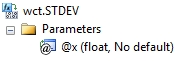XLeratorDB syntax for STDEV function for SQL Server