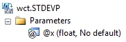 XLeratorDB syntax for STDEVP function for SQL Server