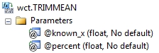XLeratorDB syntax for TRIMMEAN function for SQL Server